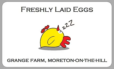 Personalised Chicken Hen Egg Box Carton Labels Small Freshly Laid Stickers • £2.70