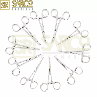 10 Pcs Mosquito Hemostat Locking Forceps 5  Curved & Straight Surgical German GR • $10.55