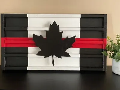 Black And White Flag Challenge Coin Holder Canada Flag Military Coin Display New • $178