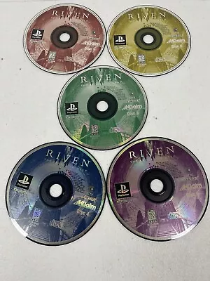 🔥 Riven • Sequel To Myst • Sony PlayStation 1 PS1 • 5 Disc Set • No Case • $20.95