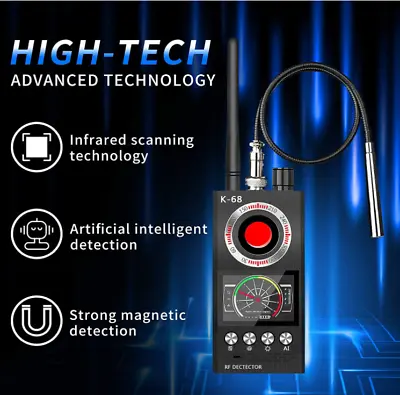 2022 K68 Anti Spy Scanner Detector RF Camera GSM Audio Bug Finder Signal Tracker • $45.99