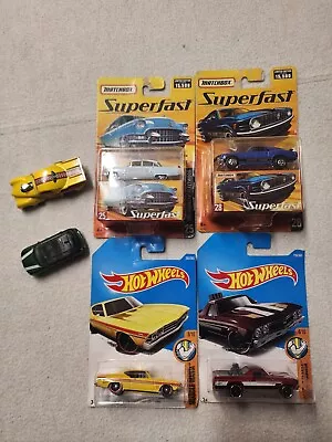 MATCHBOX SUPERFAST #28 1970 FORD MUSTANG BOSS LTD EDIT+55 Caddy &41 Willy's MSD+ • $20.12