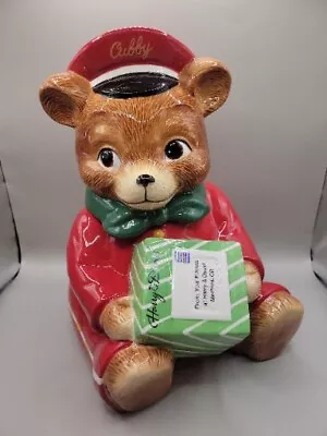 New Harry & David Limited Edition Cubby The Bear Cookie Jar 2010 Christmas Decor • $25