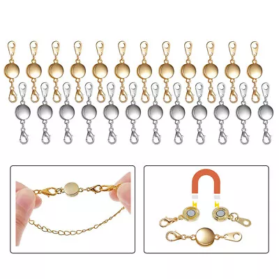 24X Magnetic Lobster Clasps Jewelry Necklace Converter Extender Hook Closures • $13.74