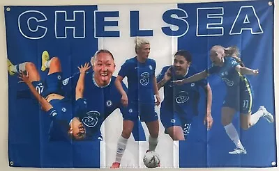 Chelsea Womans Football Flag- Sam Kerr- Lauren James- Bright Free 48hr Post • £11.99