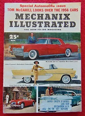 Intage ~ Mechanix Illus. Magazine ~ Nov. 1955 ~ New Cars/weather/gaters • $8.95