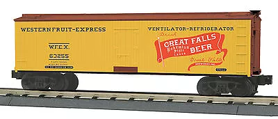 MTH Railking O Trains #63255 Great Falls Beer 40' Woodsided Reefer Car 30-78175 • $36