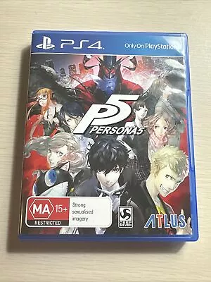 Persona 5 PS4 Playstation 4 Game PAL Region 4 VGC Free AU Post • $29.90