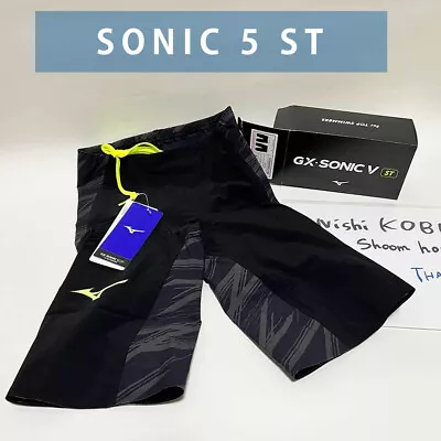 MIZUNO Swim Suit Men GX SONIC 5 V ST N2MB0001/90 FINA Approved Swimwear Black • $265