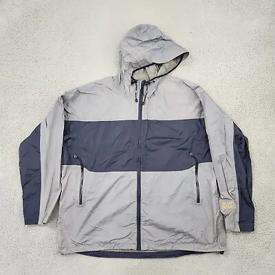 Cabelas Dry Plus Jacket Mens Extra Large Gray Faded Windbreaker Raining Hooded • $19.99