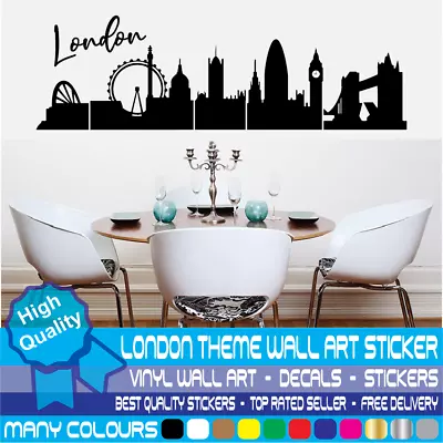 London Skyline Kitchen Dining Living Bedroom Decal Wall Art Sticker City Picture • £24.99