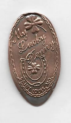 My Lucky Penny-4 Leaf Clover And Horseshoe- Elongated Penny- St. Louis Missouri • $1