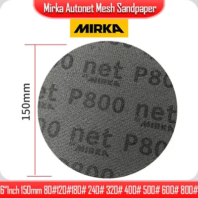 MIRKA Sandpaper Mesh Disc Sandpaper 6Inch 150mm Aluminum Oxide Dust-free（30pcs） • $27