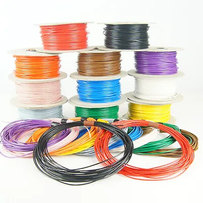 Single Core Stranded 12V 24V Cable Thin Wall Wire All AMP Ratings 11 Colours • £9.97