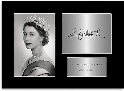 Queen Elizabeth Remembrance Memorabilia Autograph Poster Photo Display A4  • £9.99