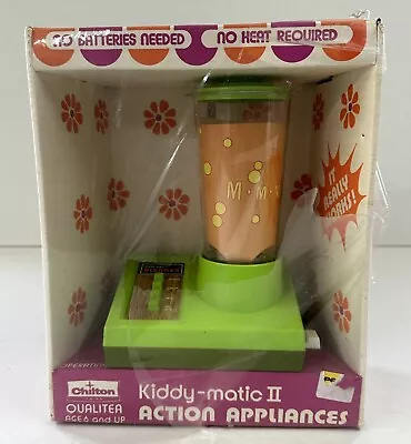 Vintage Kiddy-matic II Action Appliances Green Blender Chilton Toys Made In USA • $19.95