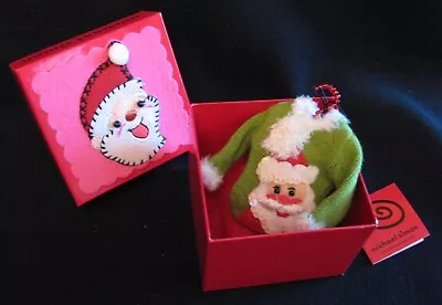 MICHAEL SIMON MINI SWEATER Santa Claus Christmas Ornament Orig. Box Style H09236 • $35