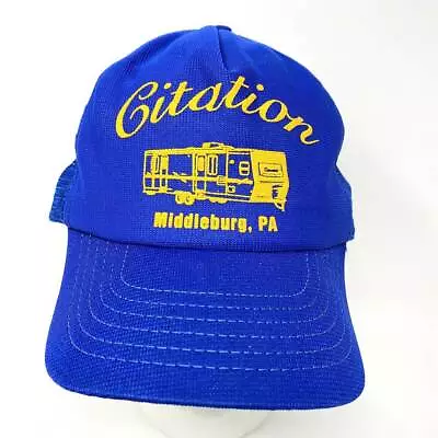 VTG Citation Travel Trailer Camper Snapback Trucker Hat Middleburg PA Vacation • $44.95