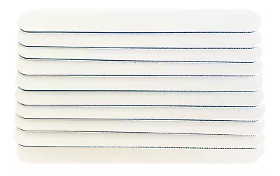 White/Blue Nail Files 180/240 Grit 6  Double-Sided Acrylic Nail File - 10 Piece • $8.99