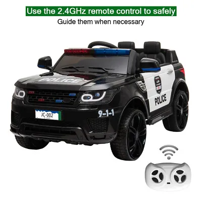 $284.59 • Buy 12V Kids Police Ride On Car Electric Cars 2.4G Remote Control LED Flashing Light