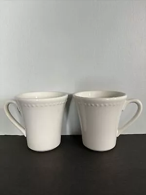 Primagera Portugal Large Coffee Mug Tea Cup White  Vtg Set Of 2 • $15
