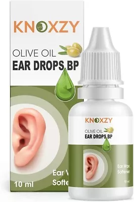 Medical Grade Olive Oil Ear Drops For Wax Blocked Ear Wax Remover KNOXZY 10ml • £3.99