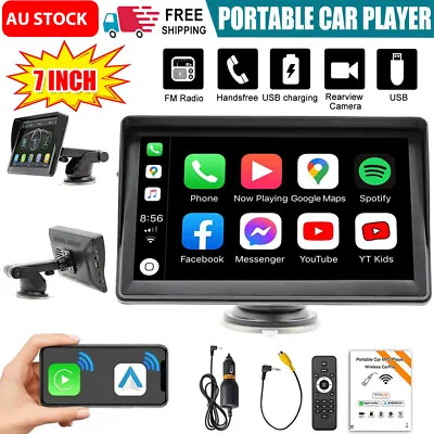 7  Wireless For CarPlay Android Auto Screen Car Radio Multimedia Player Portable • $65.95