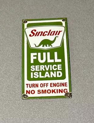 Vintage 12” Sinclair Dinosaur Porcelain Sign Car Gas Oil Truck • $104.99