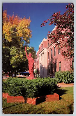 Vintage Postcard MO Mexico Lady Liberty Audrain County Courthouse Chrome ~10427 • $1.76