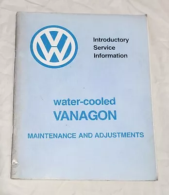 1983 Introductory Service Information Volkswagen Water-Cooled Vanagon • $30