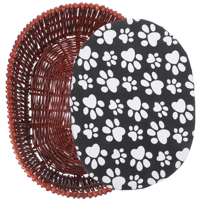 £16.57 • Buy Pet Nest Wicker Bed Dogs Cats Cushion Bed Basket Rattan Hand Dogs Cats Indoor Sl