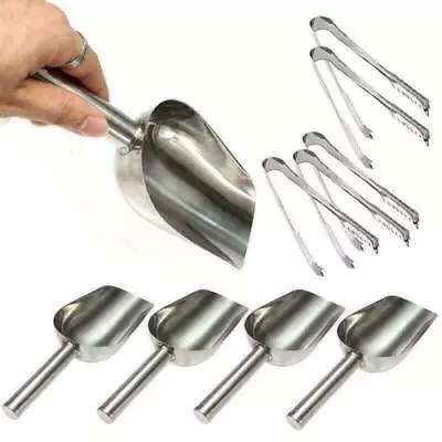 5-10x Stainless Scoops Ice Tongs Clip Sweet Candy BBQ Buffet Kitchen Bar Party • £9.99