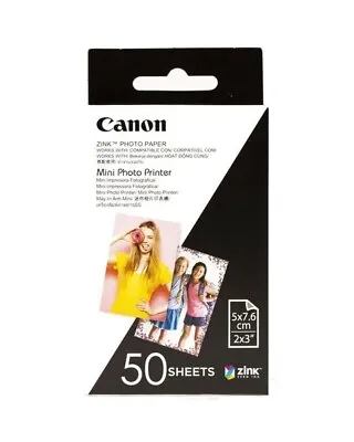 $33.45 • Buy Canon MPPP50 2  X 3  Zink Mini Photo Printer Paper 50 Sheets
