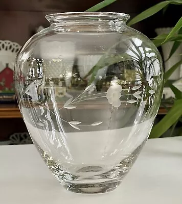 Princess House Heritage 8” Tall Crystal Vase Hand Blown Hand Cut • $20