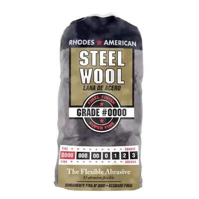 Steel Wool 0000 12 Pad Fine Grade Rhodes American Final Finish Super Fine • $8.24