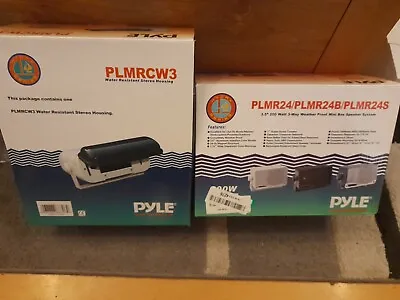 PYLE PLMRCW3 Marine Cover And Pyle Plmr24 200watt Speakers. • £24.99
