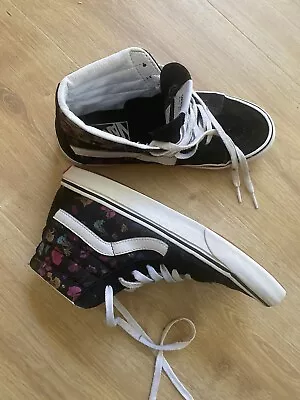 VANS Sk8-Hi Pressed Floral Sneakers In Black • $55