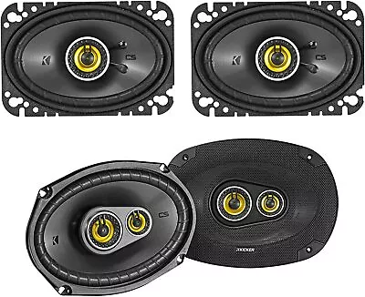 Kicker CS Series Car Audio Kit: 46CSC464 4x6  2-Way And 46CSC6934 3-Way Speakers • $149.98