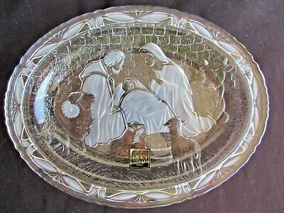 Crystal Nativity Tray - Celebrations By Mikasa  Rejoice  9-3/8-Inch - New W Box • $9.99