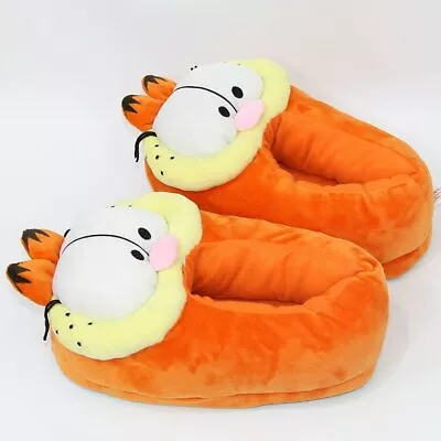 $46.79 • Buy Cartoon Cat Slippers Garfield Winter Bedroom Kitten Plush Toy Novelty Soft Fur*-
