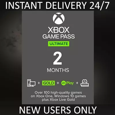 2 Months Xbox Game Pass Ultimate Live Gold Membership For USA NEW Users Only • $6.99