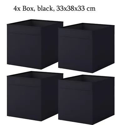 IKEA DRONA Storage Boxes Magazine Kallax Shelf Drona Box Toy Expedite Unit Black • £22.99