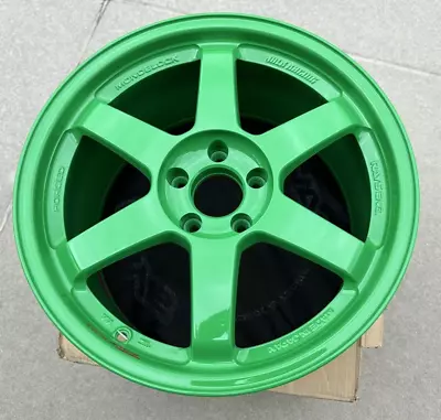 18  Volk Te37sl Takata Green 18x9.5 +40 5x114.3 Wrx Sti New Old Stock Rays Civic • $3250