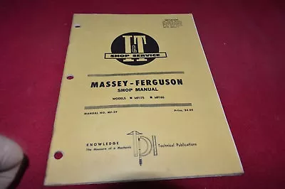 Massey Ferguson 175 180 Tractor I&T Shop Manual SMPA  • $23.99