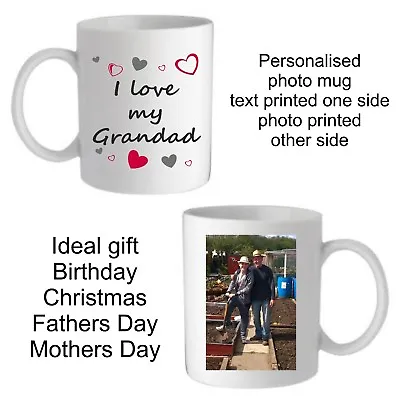 Personalised Photo Gift Mug I Love My Mummy Daddy Nan Uncle Birthday Fathers Day • £10.95