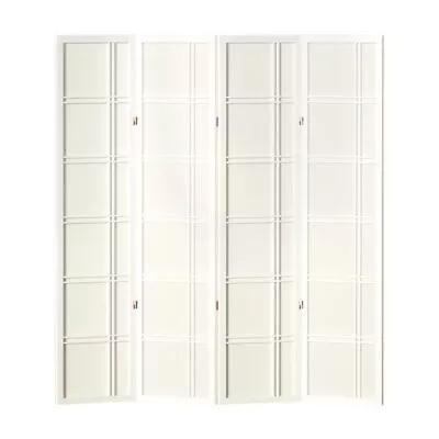 Artiss Room Divider Screen Privacy Wood Dividers Stand 4 Panel Nova White • $117.07