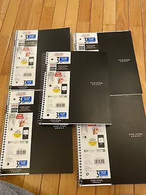 Five Star 3-Subject Spiral Notebook College Ruled 150 Sheets Assorted / 5pks • $30