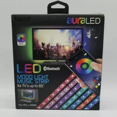 New AuraLED Remote-Controlled LED Mood Light Strip W/ Remote + Smartphone App • $14.95