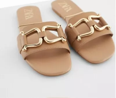 ZARA Beige Sandals Size 36 • $25