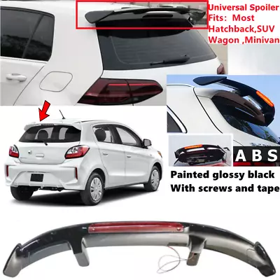 Universal Black Rear Roof Spoiler Wing W/Light For Mitsubishi Mirage 2021-2023 • $86.48